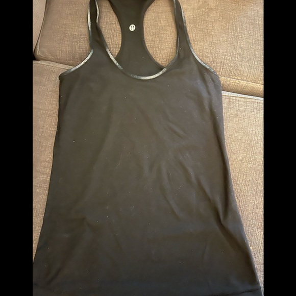 Lululemon racer back tank top black size 8. Very lightly used. - Picture 2 of 2